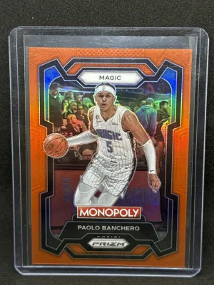 2023 NBA Monopoly Prizm Paolo Banchero Orange /124 front