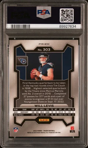 2023 Panini Prizm Will Levis #303 PSA 10 back