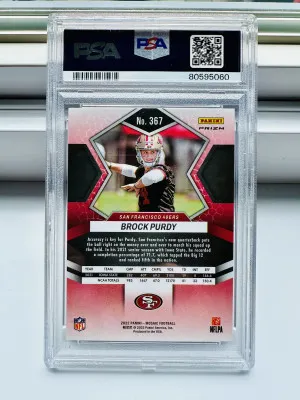2022 Panini Mosaic RC Reactive Orange Mosaic Prizm #367 Brock Purdy back