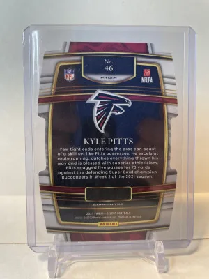 2021 Select Concourse Kyle Pitts Black and Yellow Die Cut Rookie back
