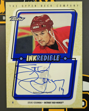 Steve Yzerman 1999-00 Upper Deck Retro Inkredible Auto SP Rare NRMT-MT+ front