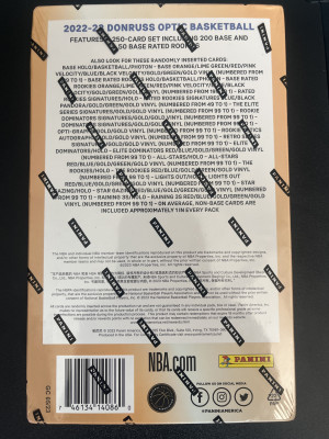 2022-23 Donruss optic basketball hobby box back