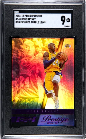 Kobe Bryant Bonus Shots Purple /49 SGC 9 front