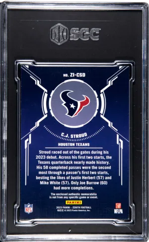CJ Stroud Zoned In Patch SGC 9.5 back