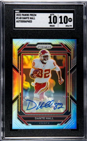 Dante Hall Prizm Auto SGC 10 front
