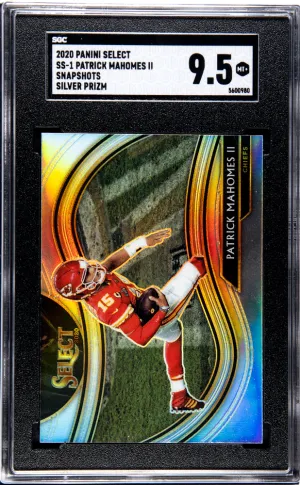 Patrick Mahomes Silver SnapShots SGC 9.5 front