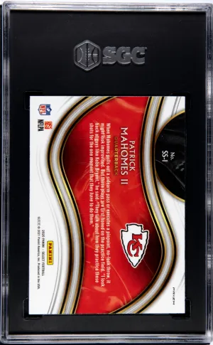 Patrick Mahomes Silver SnapShots SGC 9.5 back