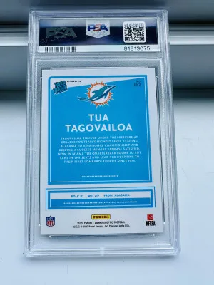 🐬TUA TAGOVAILOA 2020 DONRUSS OPTIC GREEN VELOCITY RATED ROOKIE RC back