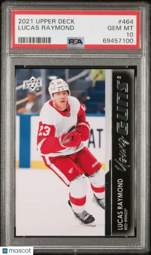 2021-2022 Upper Deck Lucas Raymond #464 PSA 10 front