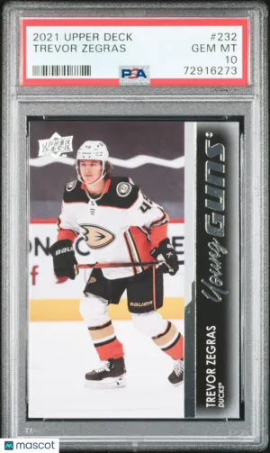 2021-2022 Upper Deck Trevor Zegras #232 PSA 10 front