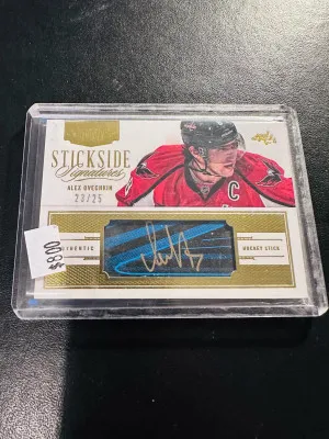 2013-14 panini dominion stickside signatures alex ovechkin /25 front