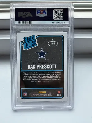 🤠Dak Prescott 2016 Donruss Optic Holo Rated Rookie PSA 10 RC back