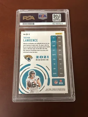 2021 Panini Chronicles - Dynagon Rookies - Trevor Lawrence #D1 (RC) PSA 10 back