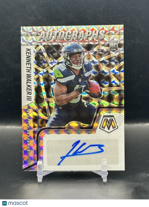 2022 Panini Mosaic Rookie Auto Kenneth Walker III #RAM-KW RC Seahawks front