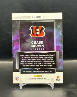 2023 Panini Origins Football Bengals Chase Brown RC AUTO back