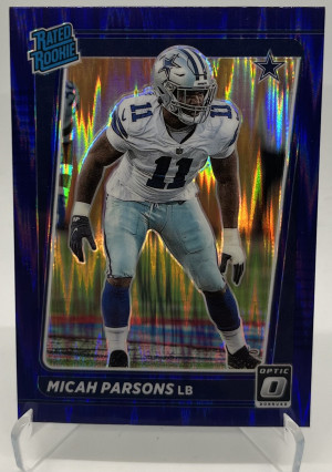 2021 Panini Donruss Optic Micah Parsons Rated Rookie Purple Shock front