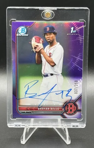 2022 Bowman Chrome 1st Brayan Bello Purple Refractor /250 front