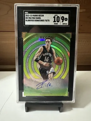 2022-23 Recon Basketball Pau Gasol Glorified Signatures 75/75 front