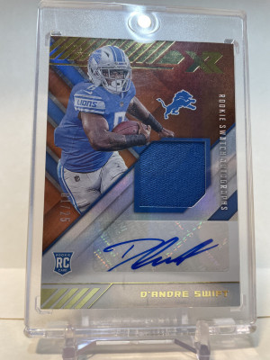 2020 Panini XR D’Andre Swift RPA 1/25 First Print front