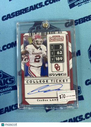 2020 Panini Contenders Draft Picks CeeDee Lamb #106 Sooners front