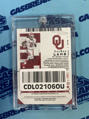 2020 Panini Contenders Draft Picks CeeDee Lamb #106 Sooners back