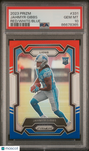 2023 Panini Prizm Jahmyr Gibbs #331 PSA 10 front