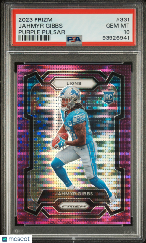 2023 Panini Prizm Jahmyr Gibbs #331 PSA 10 front