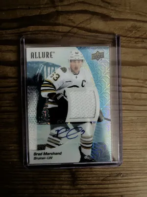 23-24 Allure Brad Marchand Blue Line Jersey auto 21/25 front