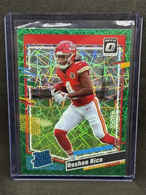 2023 Donruss Optic Rashee Rice Green Velocity front