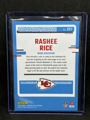 2023 Donruss Optic Rashee Rice Green Velocity back