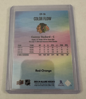 Connor Bedard 23-24 Allure Red-Orange Color Flow back