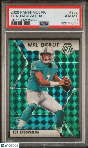 2020 Panini Mosaic Tua Tagovailoa #262 PSA 10 front