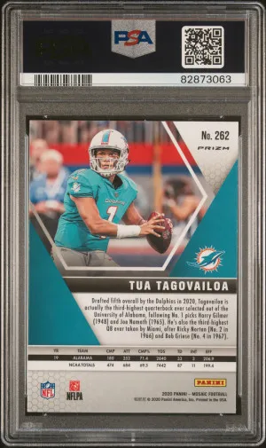 2020 Panini Mosaic Tua Tagovailoa #262 PSA 10 back
