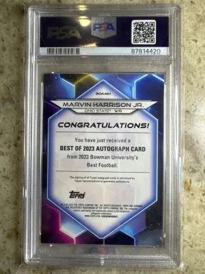 2023 Bowman U Best Marvin Harrison Jr Best/‘23 AU - GOLD Geometric back