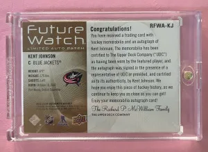Kent Johnson Future Watch Limited Auto Patch back