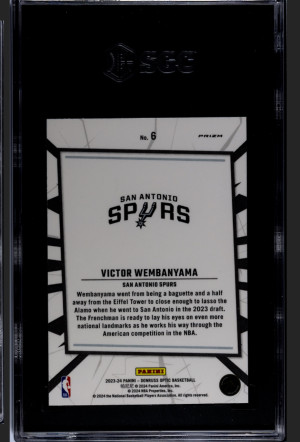 2023 Optic Victor Wembanyama My House Purple SGC 9 back