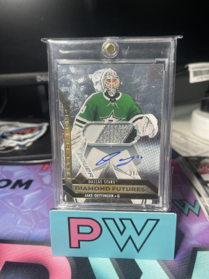 Jake Oettinger Black Diamond Rookie /25 front