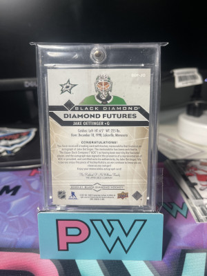 Jake Oettinger Black Diamond Rookie /25 back
