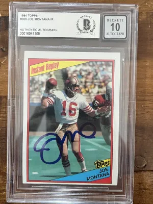 1984 Topps Joe Montana auto front