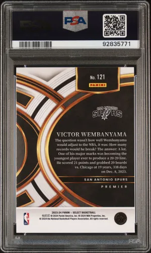 2023 Panini Select Victor Wembanyama Blue back