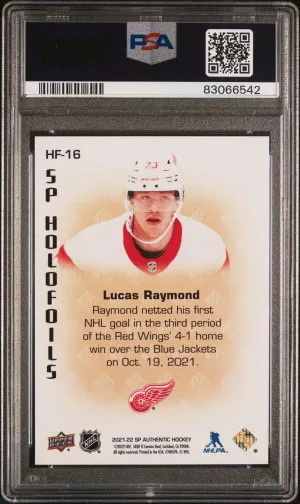 2021 Sp Authentic Sp Holofoil Lucas Raymond Sp Holofoil back