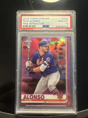 2019 Topps Chrome Pete Alonso Pink Refractor front