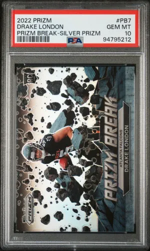 2022 Panini Prizm Prizm Break Drake London Prizm Break-Silver Prizm front