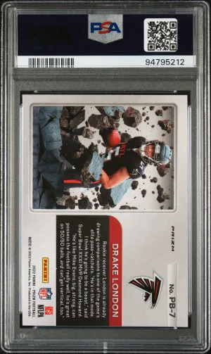 2022 Panini Prizm Prizm Break Drake London Prizm Break-Silver Prizm back