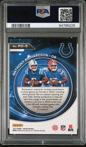 2023 Panini Prizm Portals Anthony Richardson back