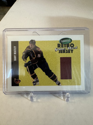 2002-03 ITG Parkhurst Retro Dany Heatley Retro Game-Used Jersey front