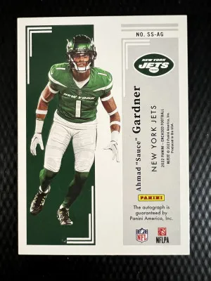 2022 Panini Ahmad Sauce Gardner Autograph back