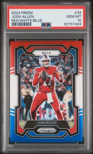 2023 Panini Prizm Josh Allen Red/White/Blue Prizm front