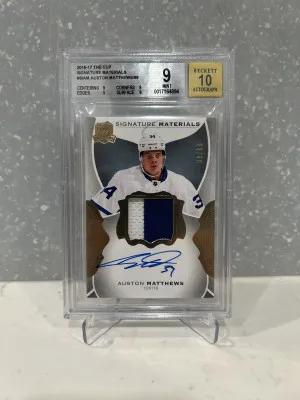 Auston Matthews 2016-17 UD The Cup  RC Auto Signature Patch /99 front