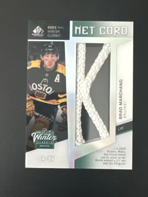 2023-24 SP Game Used Brad Marchand Net Cord /35 front